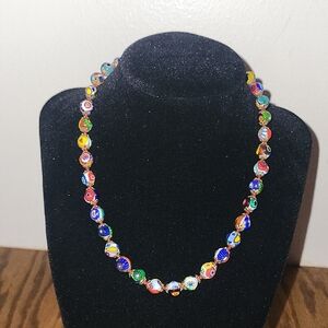 Murano Millefiori 5 mm Bead 16" Necklace
